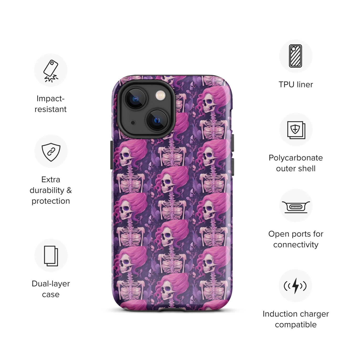 BENNET'S PINK SKELETON TOUGH CASE FOR iPhone®