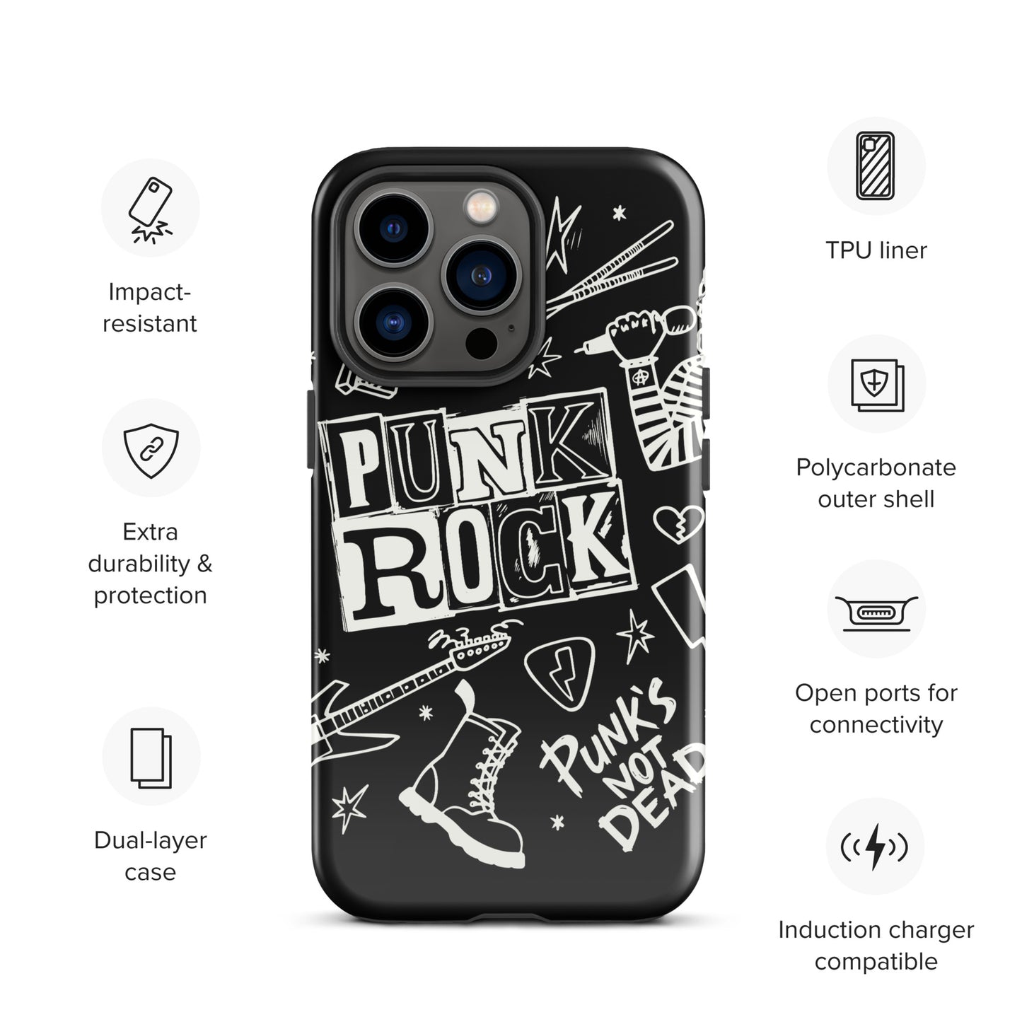 PUNK'S NOT DEAD TOUGH CASE FOR iPHONE