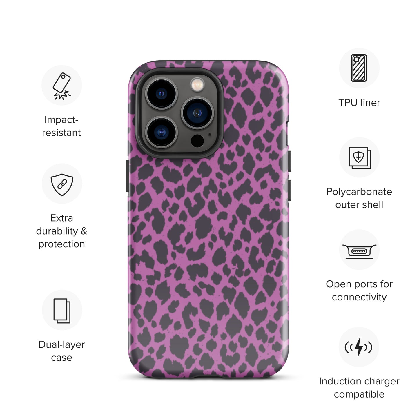 PINK LEOPARD TOUGH CASE FOR iPhone®