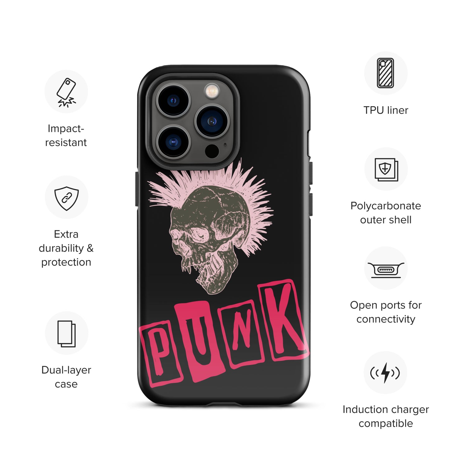PUNK IS PINK TOUGH CASE FOR iPhone®