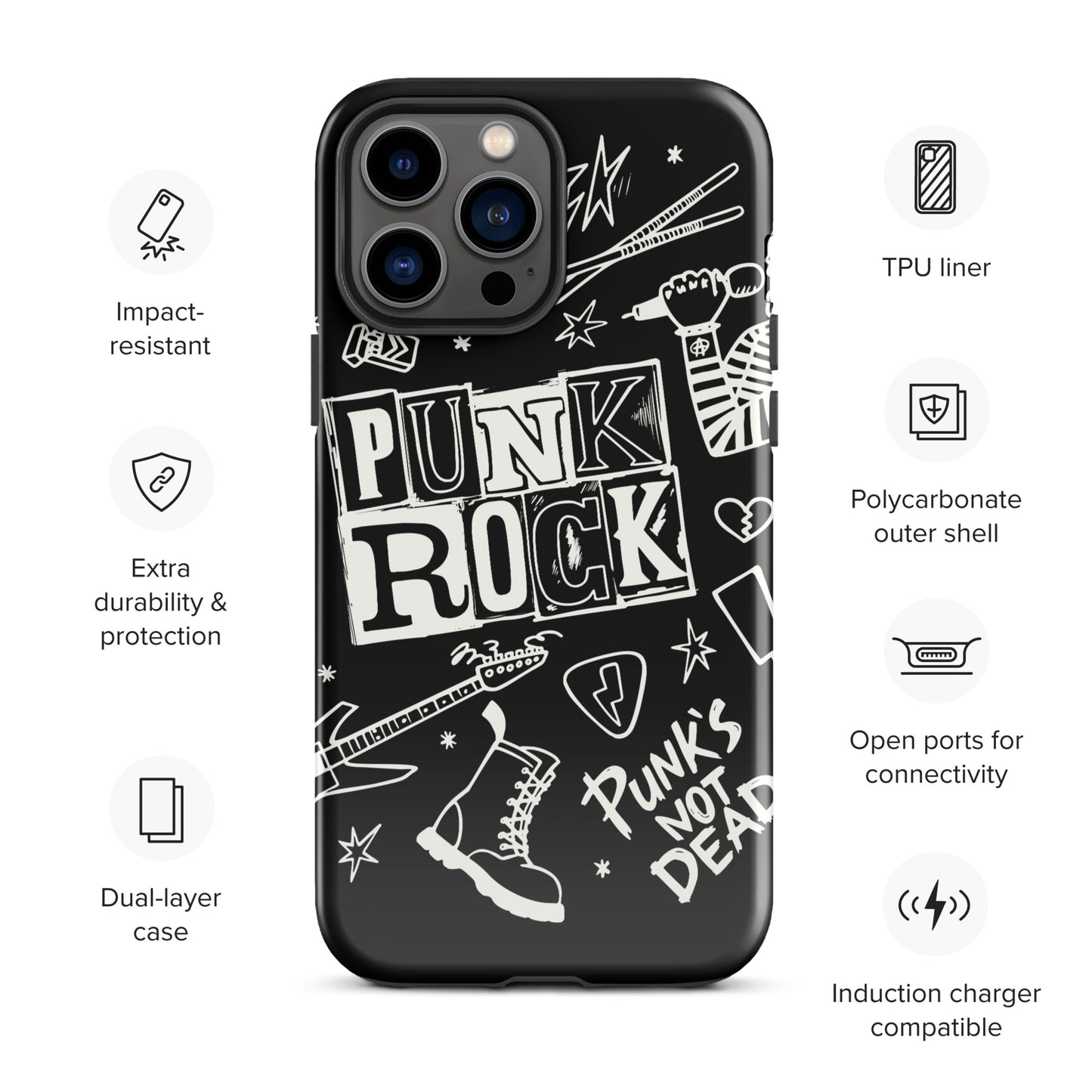 PUNK'S NOT DEAD TOUGH CASE FOR iPHONE