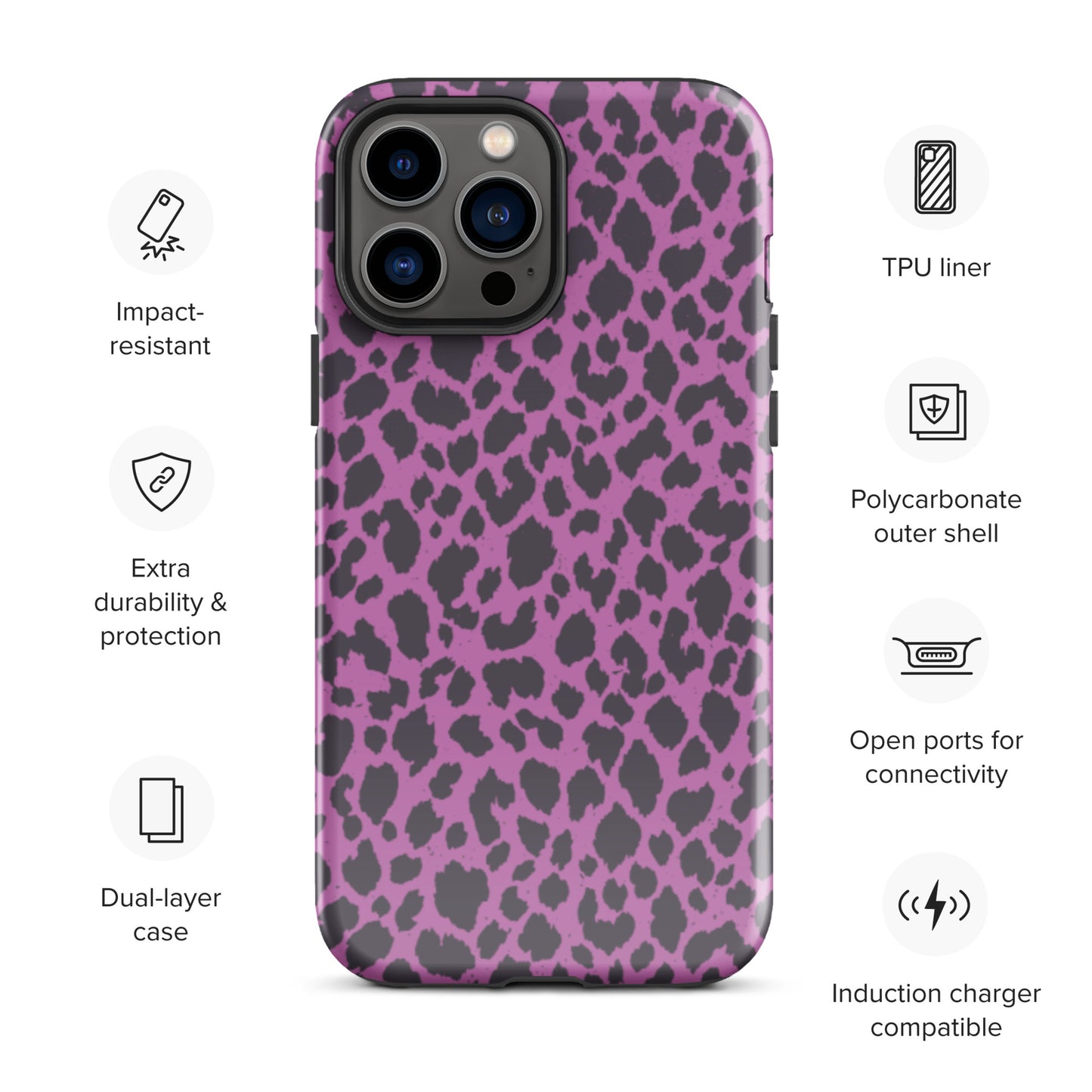 PINK LEOPARD TOUGH CASE FOR iPhone®