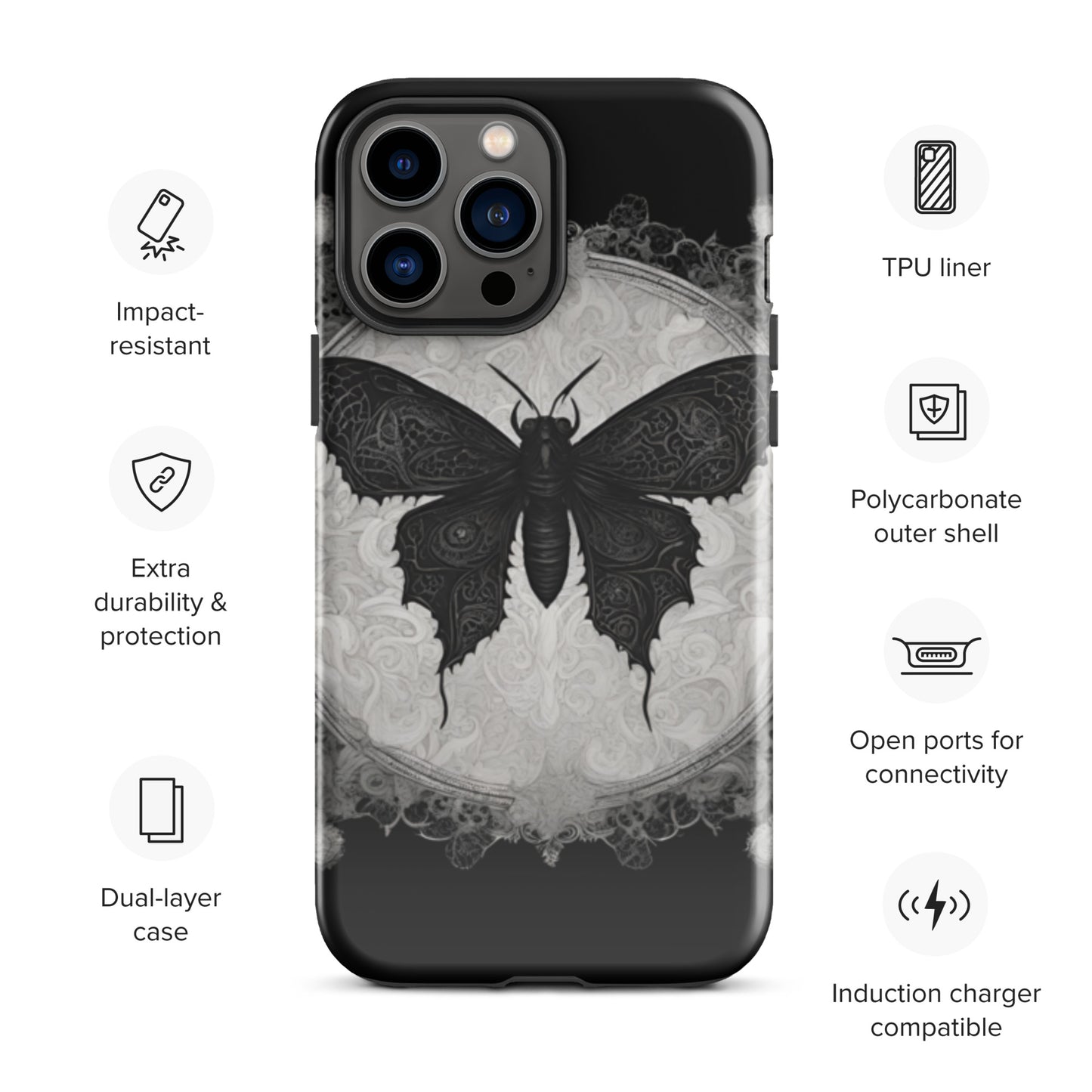 MOTH TO FLAME TOUGH CASE FOR iPhone®