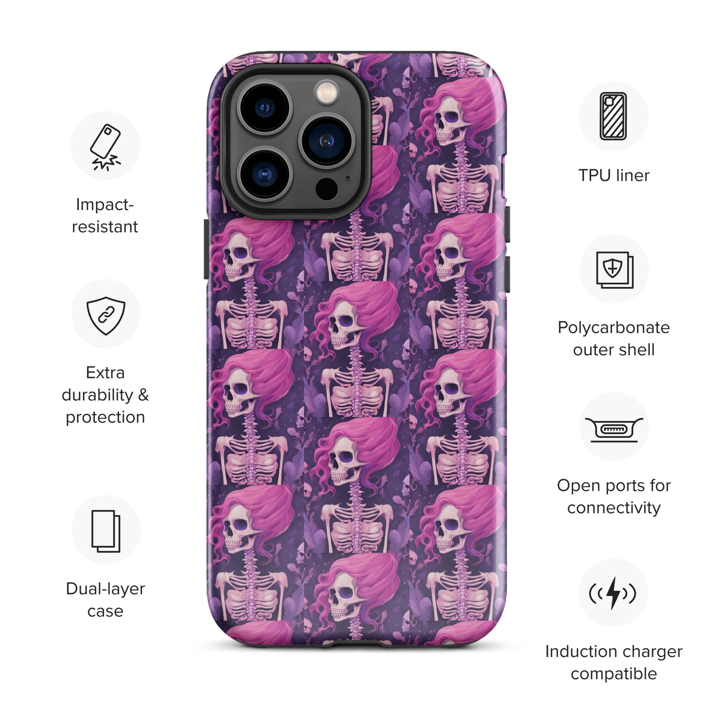 BENNET'S PINK SKELETON TOUGH CASE FOR iPhone®