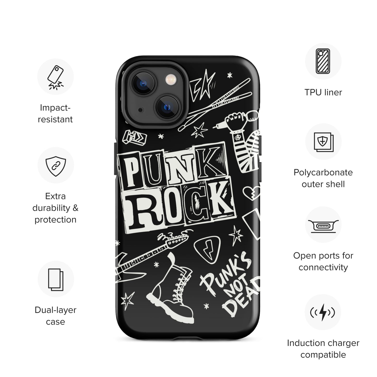 PUNK'S NOT DEAD TOUGH CASE FOR iPHONE