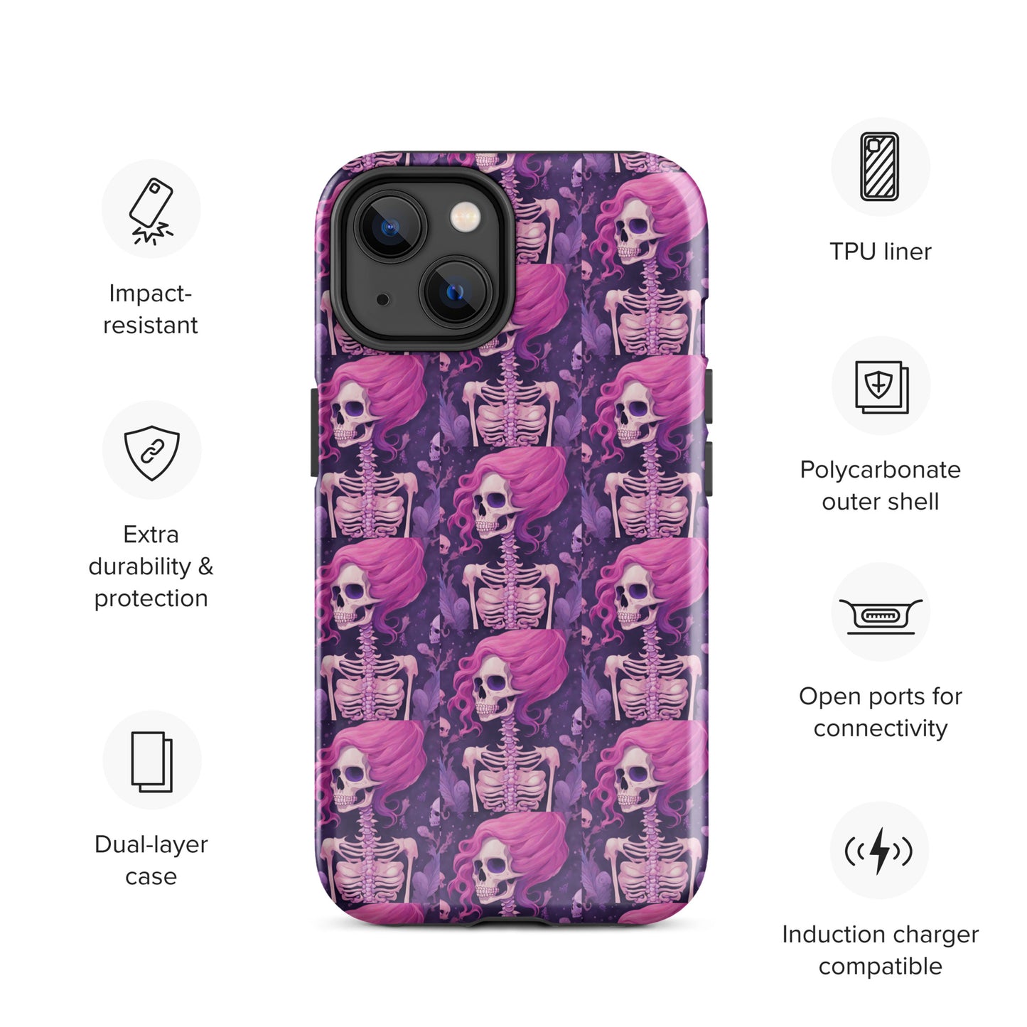 BENNET'S PINK SKELETON TOUGH CASE FOR iPhone®