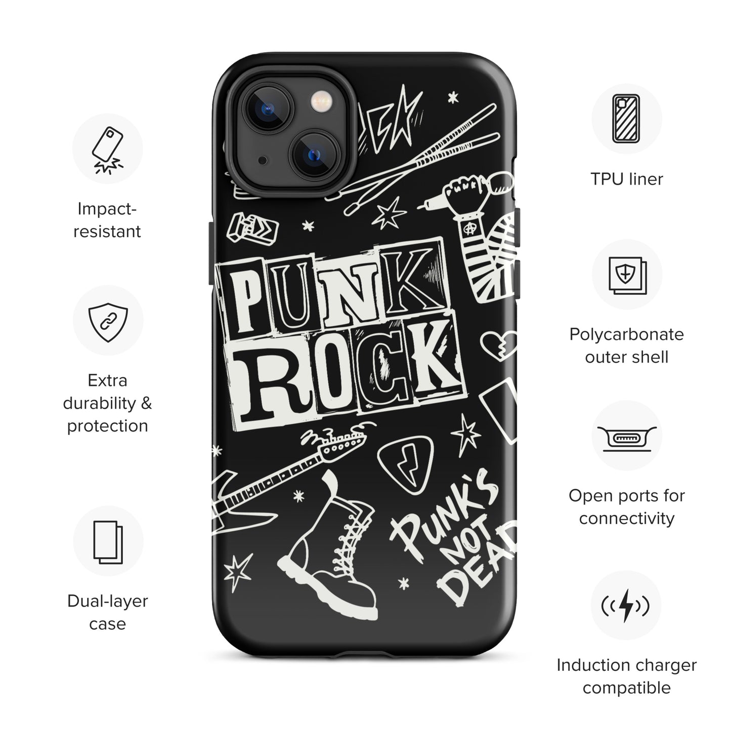 PUNK'S NOT DEAD TOUGH CASE FOR iPHONE