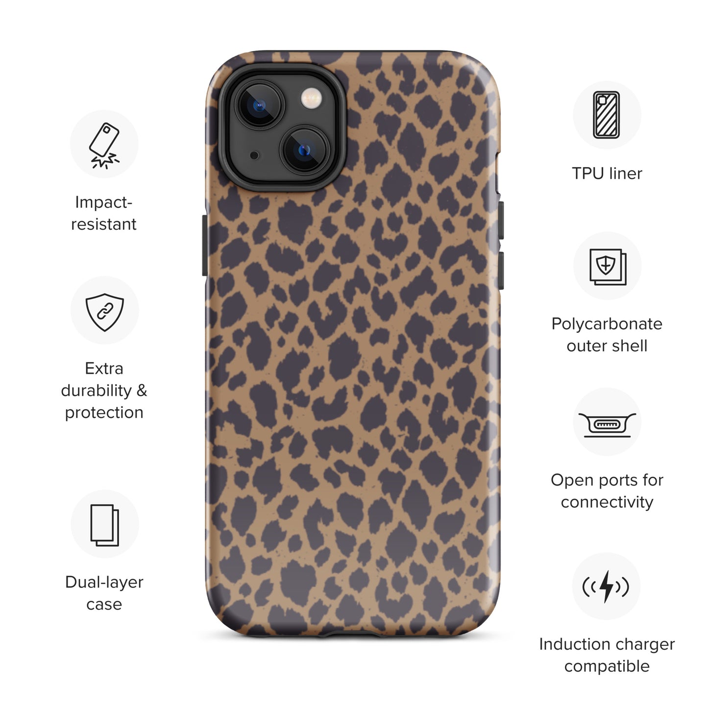 LEOPARD PRINT TOUGH CASE FOR iPhone®