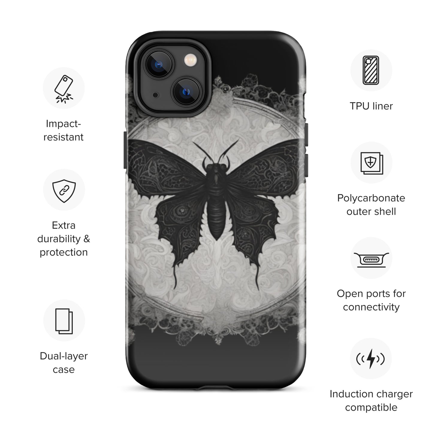 MOTH TO FLAME TOUGH CASE FOR iPhone®