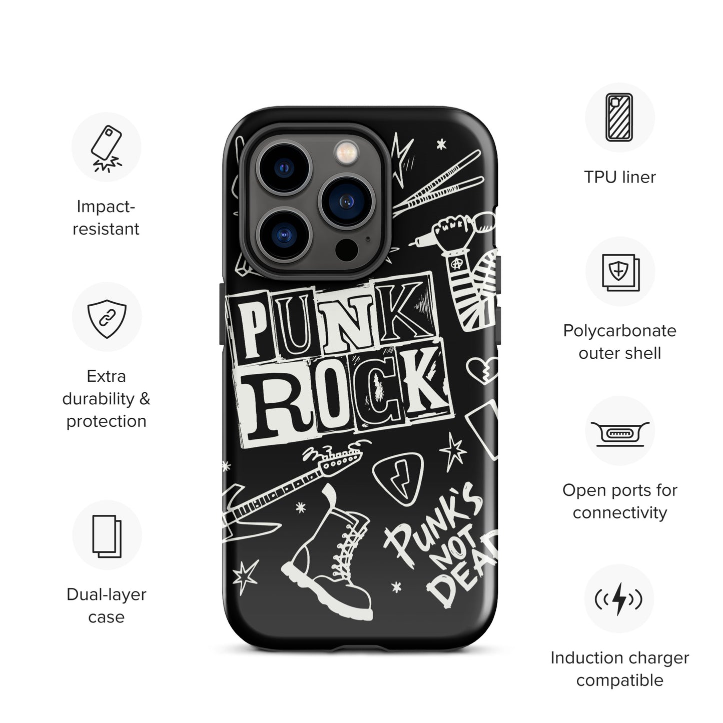 PUNK'S NOT DEAD TOUGH CASE FOR iPHONE