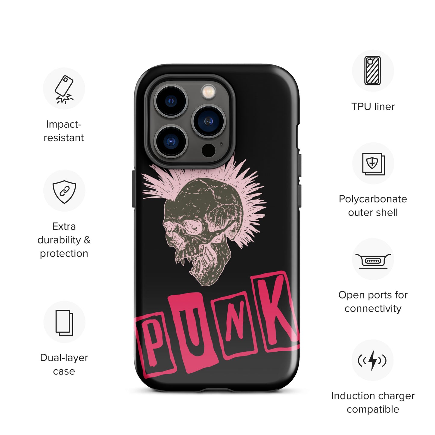 PUNK IS PINK TOUGH CASE FOR iPhone®