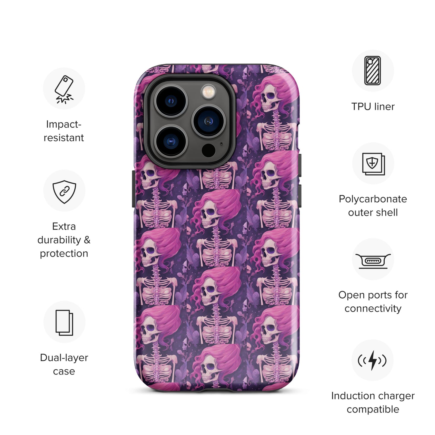 BENNET'S PINK SKELETON TOUGH CASE FOR iPhone®