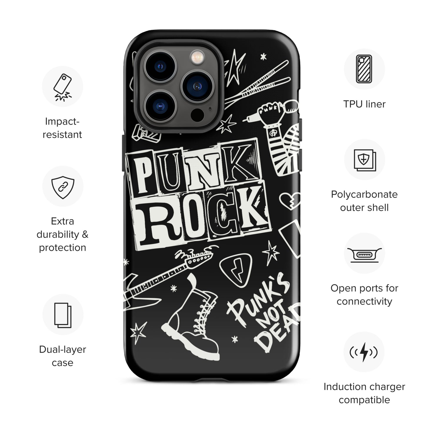 PUNK'S NOT DEAD TOUGH CASE FOR iPHONE
