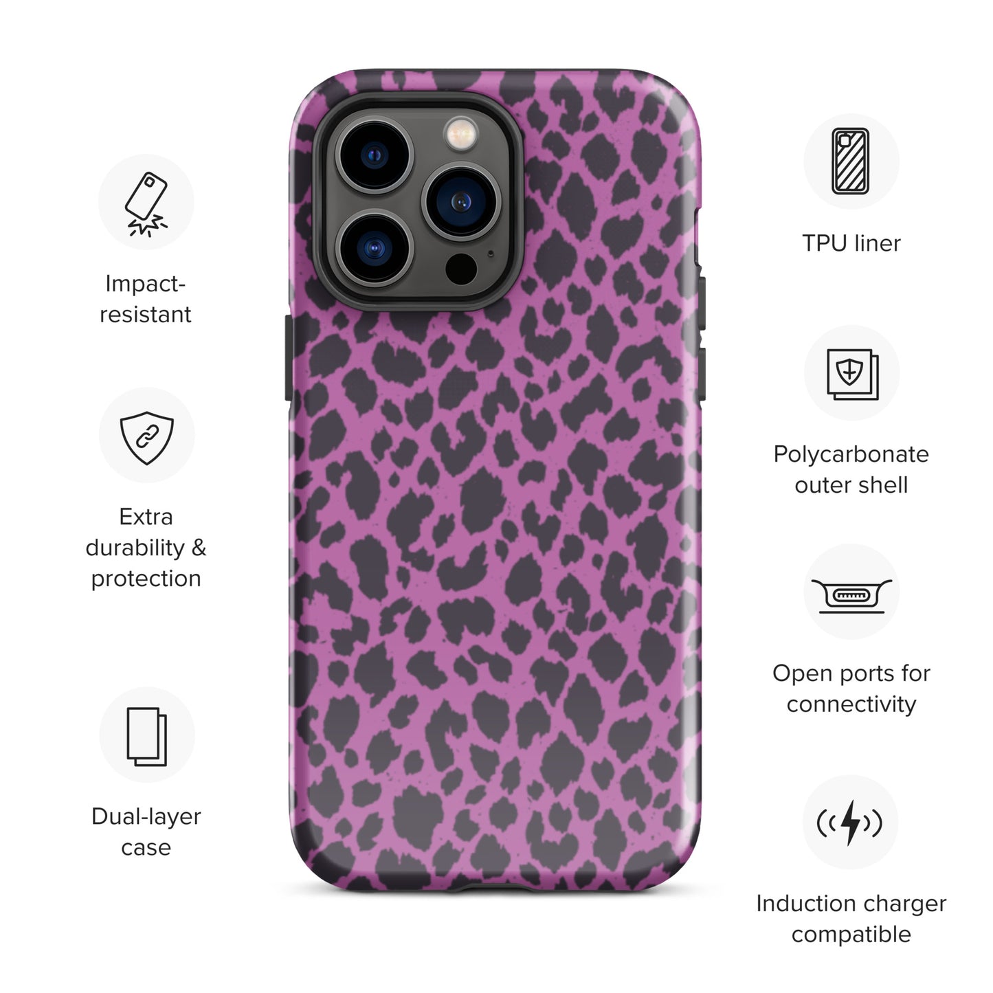 PINK LEOPARD TOUGH CASE FOR iPhone®