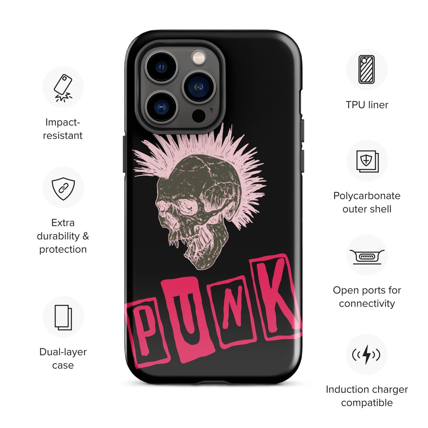 PUNK IS PINK TOUGH CASE FOR iPhone®