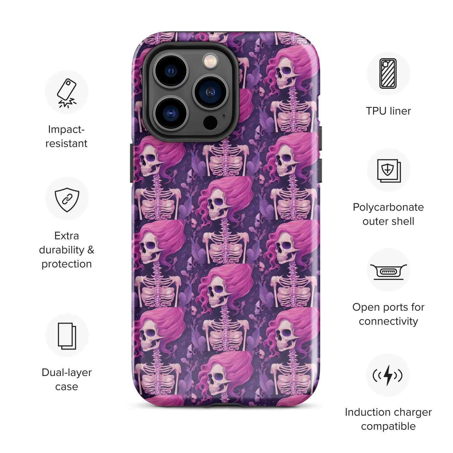 BENNET'S PINK SKELETON TOUGH CASE FOR iPhone®