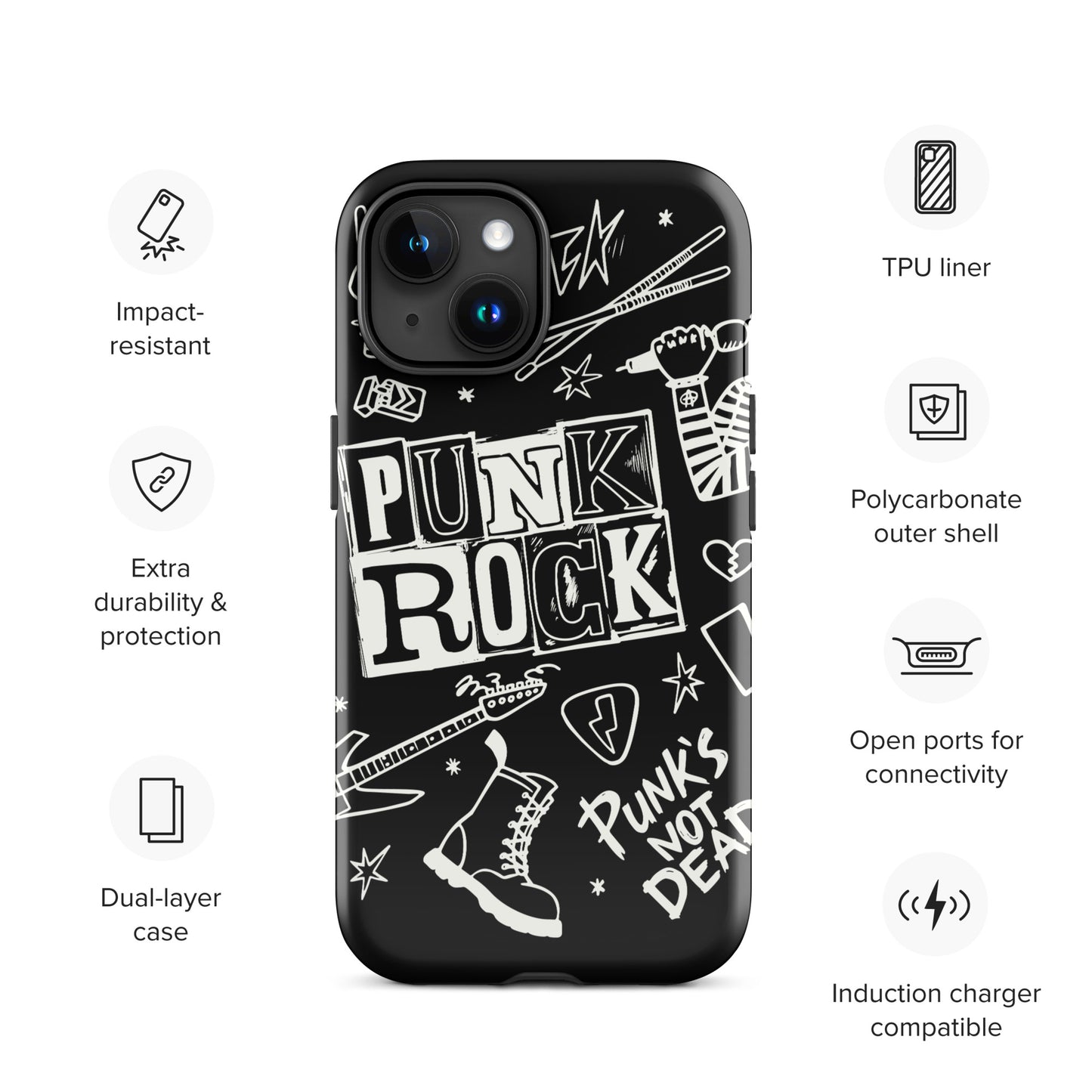 PUNK'S NOT DEAD TOUGH CASE FOR iPHONE