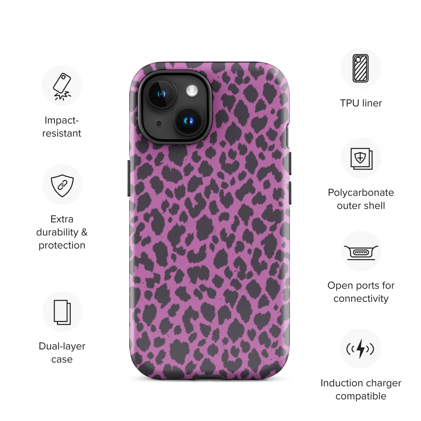 PINK LEOPARD TOUGH CASE FOR iPhone®