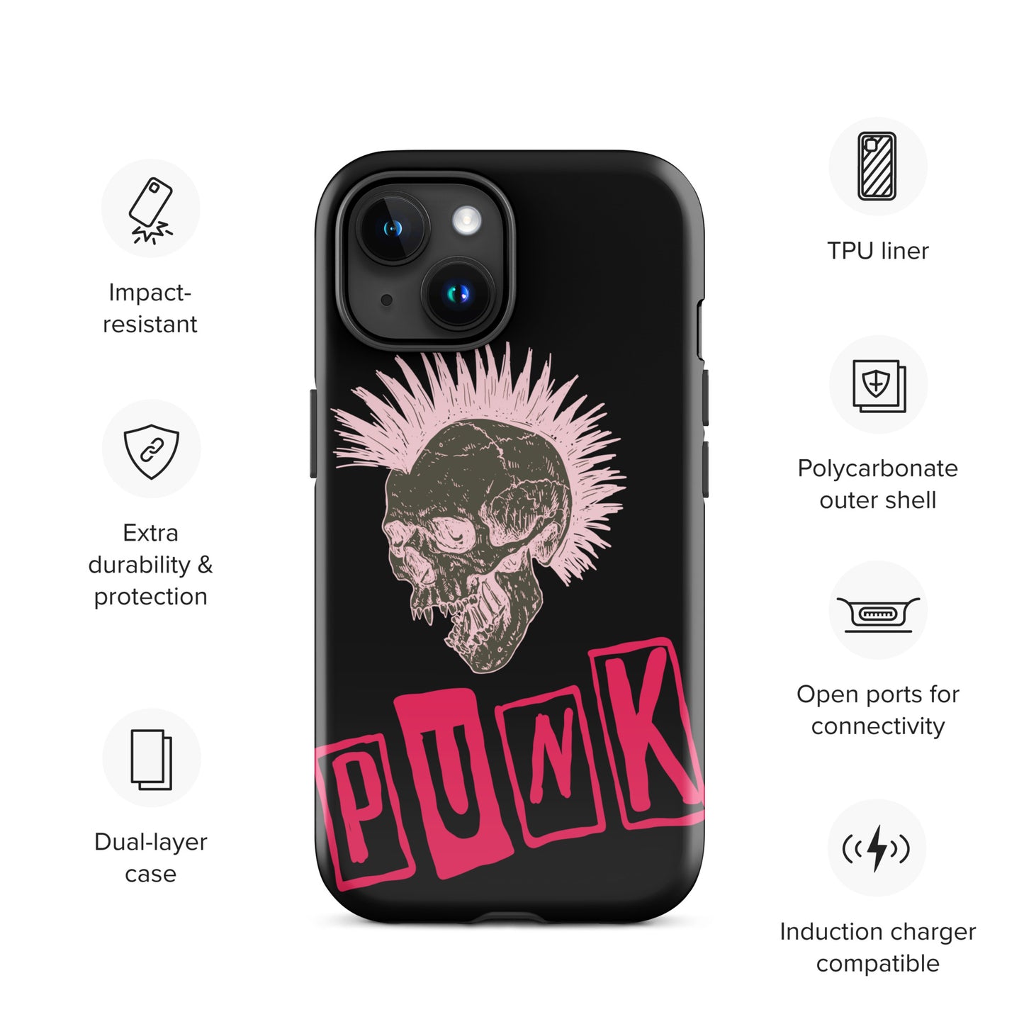 PUNK IS PINK TOUGH CASE FOR iPhone®