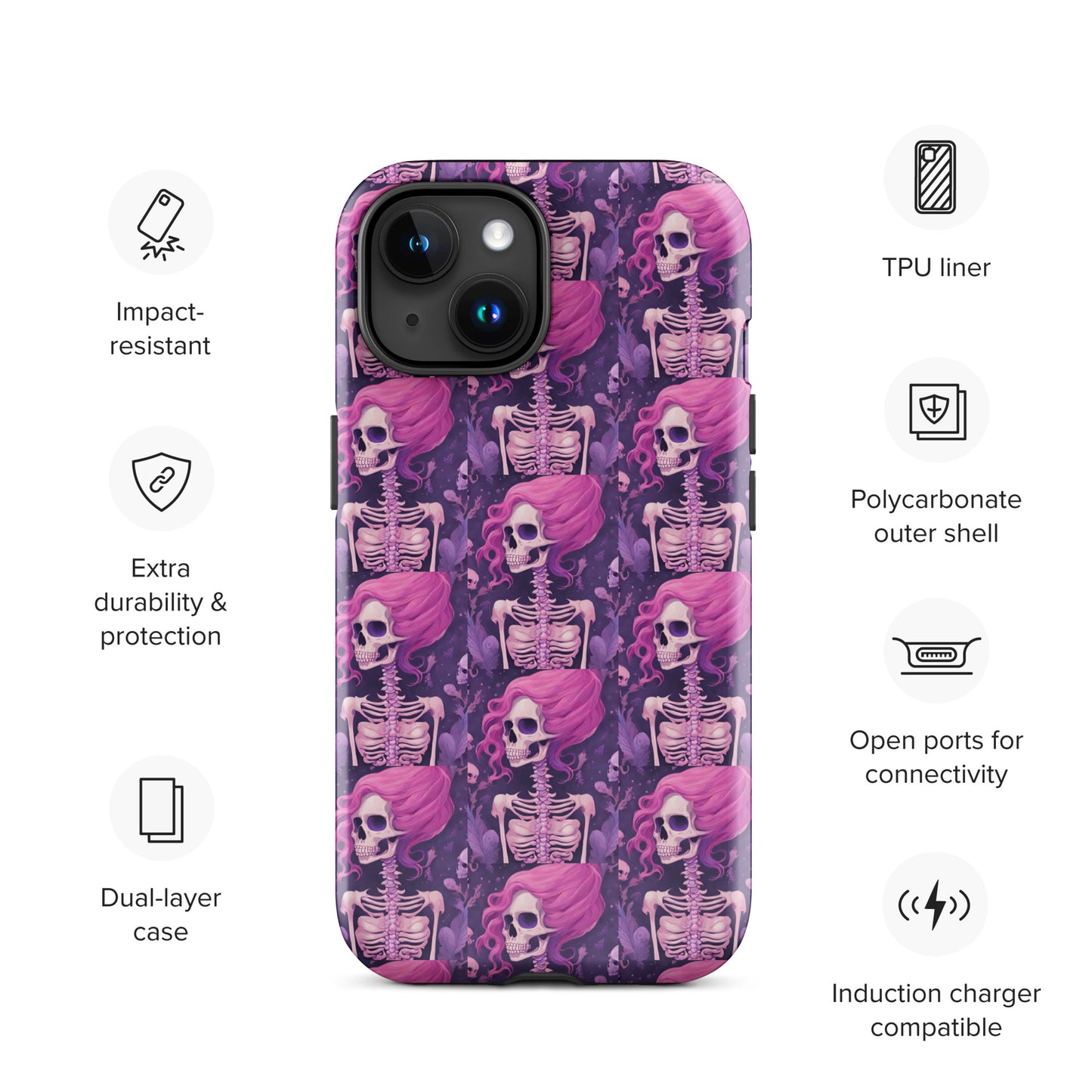 BENNET'S PINK SKELETON TOUGH CASE FOR iPhone®