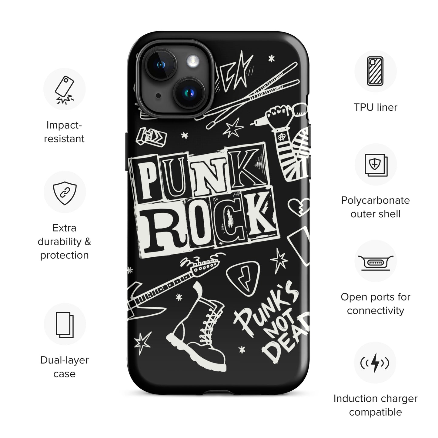 PUNK'S NOT DEAD TOUGH CASE FOR iPHONE