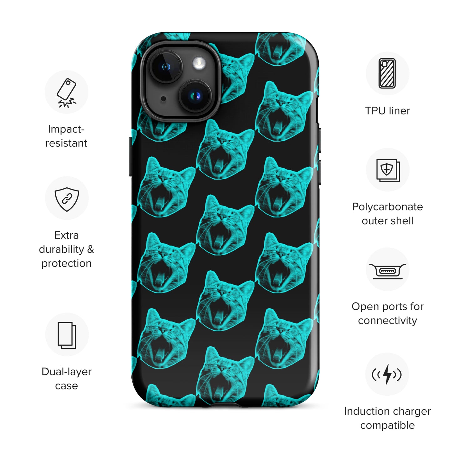 ELECTRIC BLUE CAT TOUGH CASE FOR iPhone®
