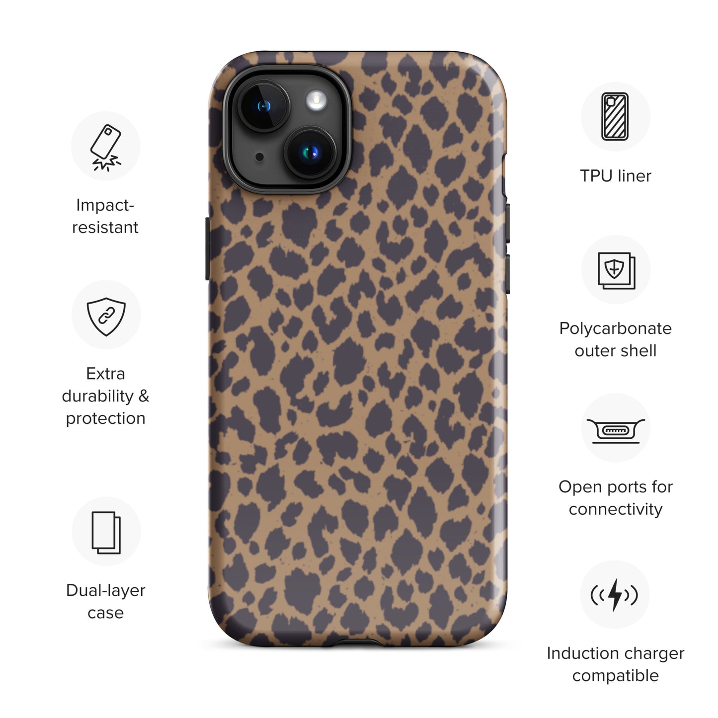 LEOPARD PRINT TOUGH CASE FOR iPhone®