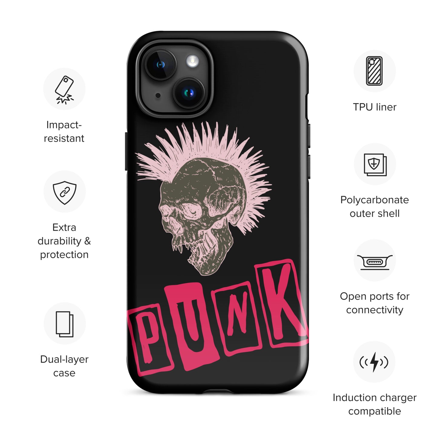 PUNK IS PINK TOUGH CASE FOR iPhone®