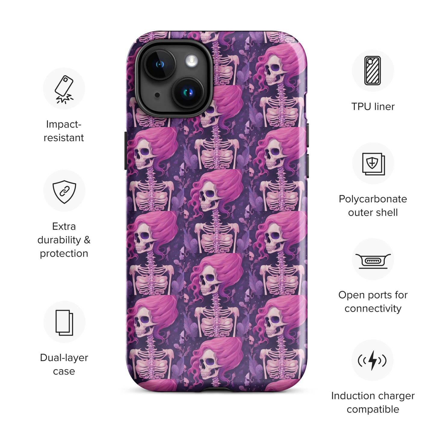 BENNET'S PINK SKELETON TOUGH CASE FOR iPhone®