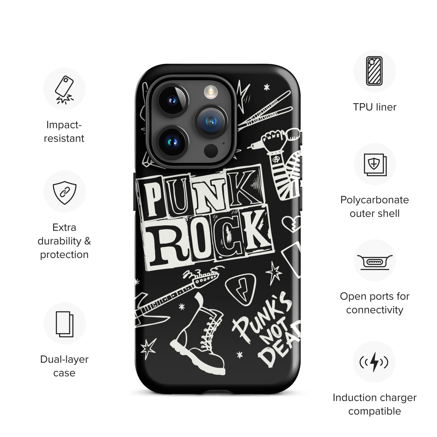 PUNK'S NOT DEAD TOUGH CASE FOR iPHONE