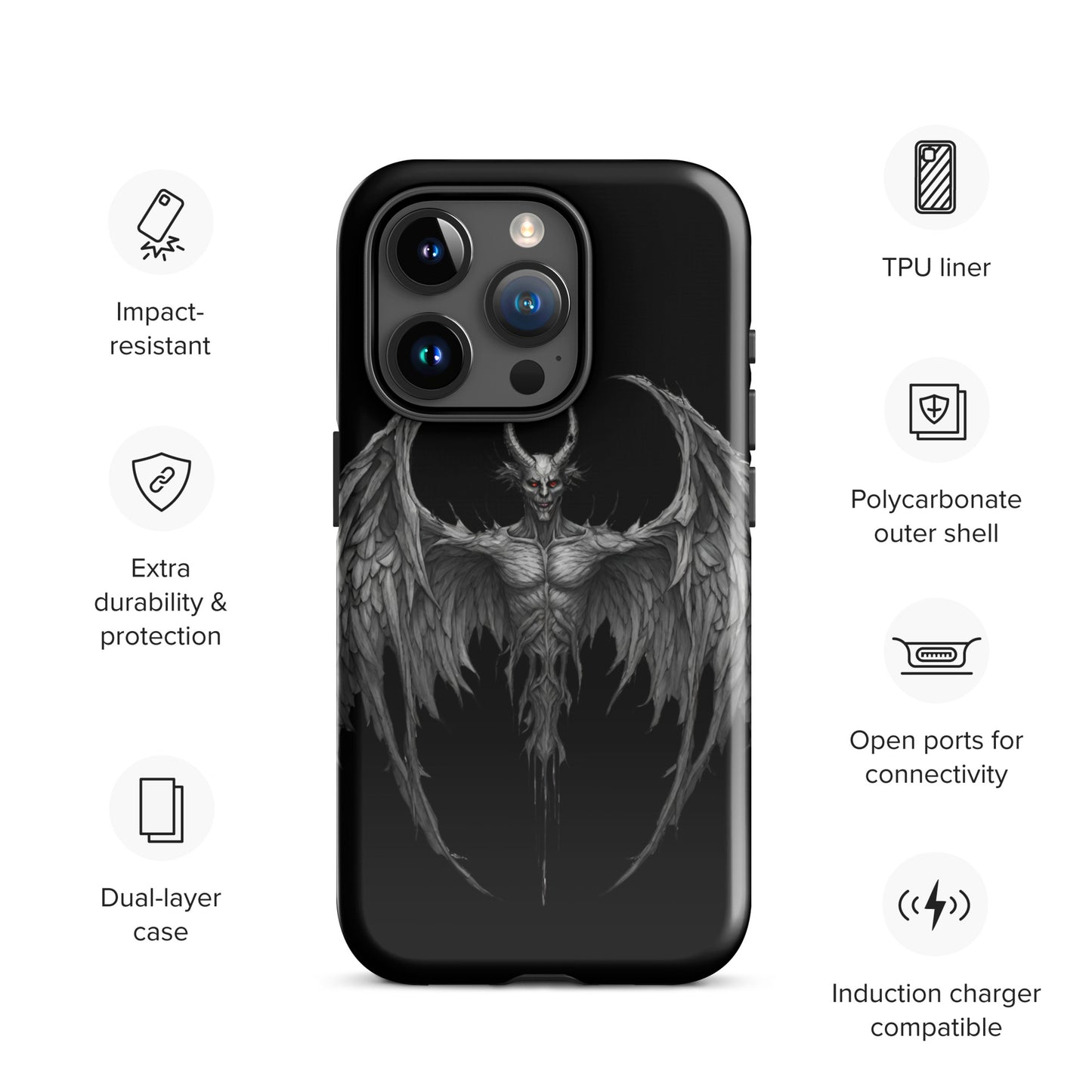 WINGED DEMON TOUGH CASE FOR iPhone®