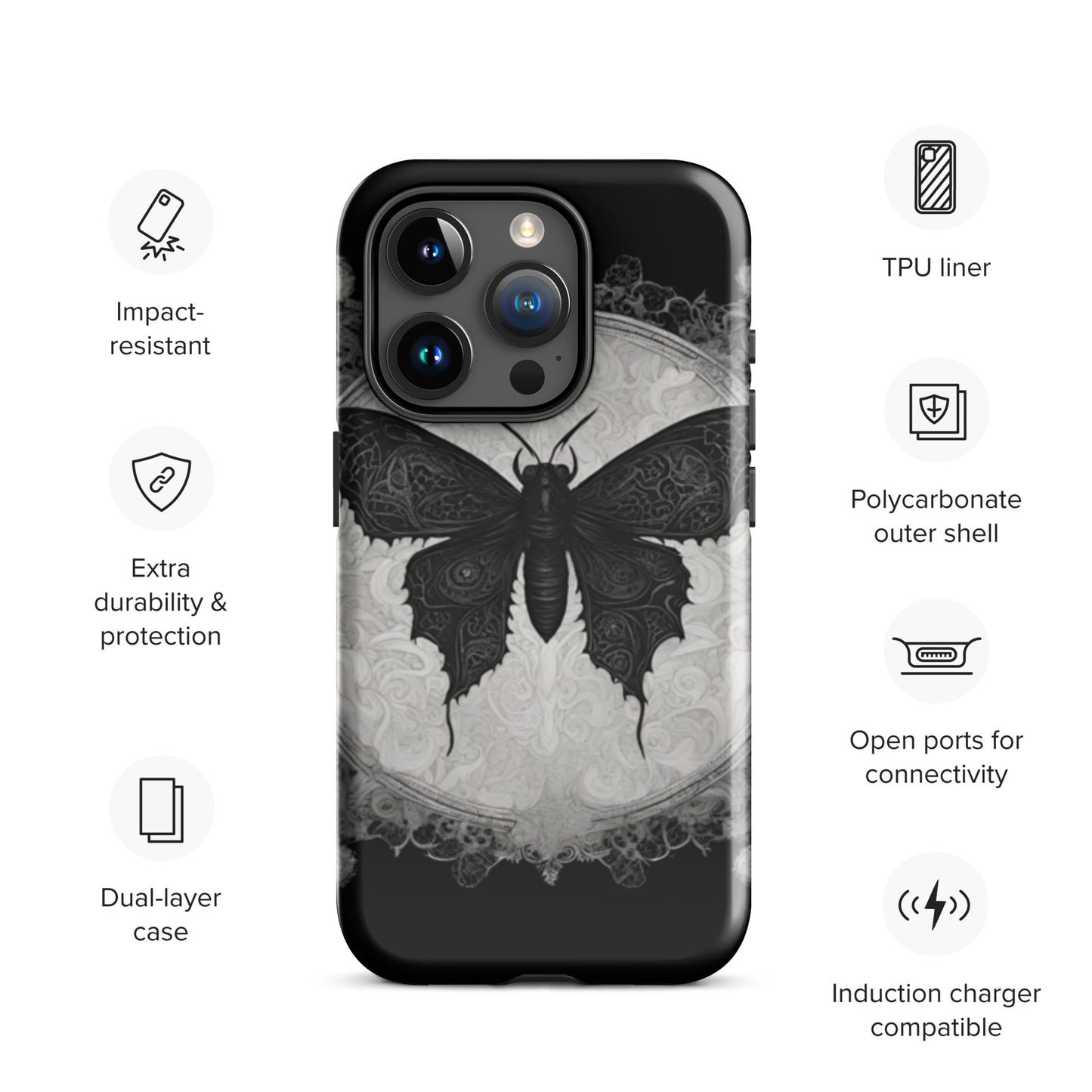 MOTH TO FLAME TOUGH CASE FOR iPhone®