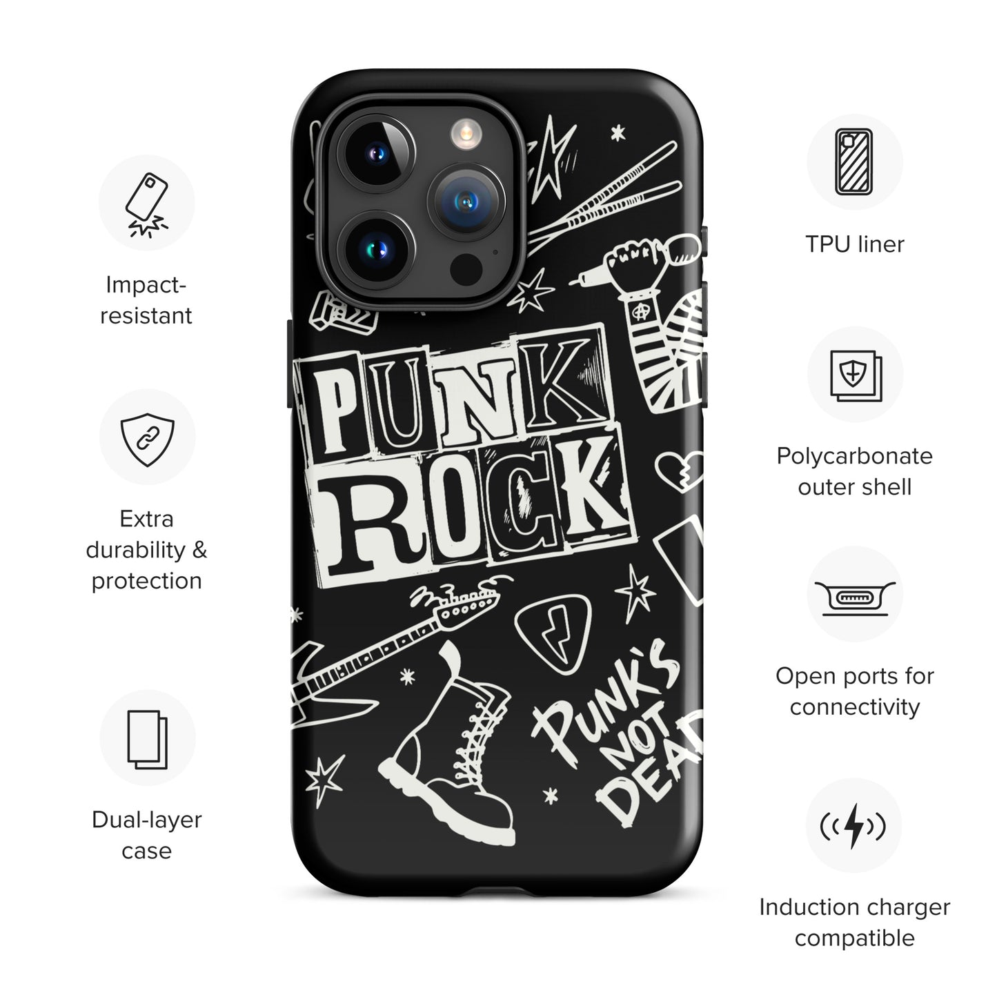 PUNK'S NOT DEAD TOUGH CASE FOR iPHONE