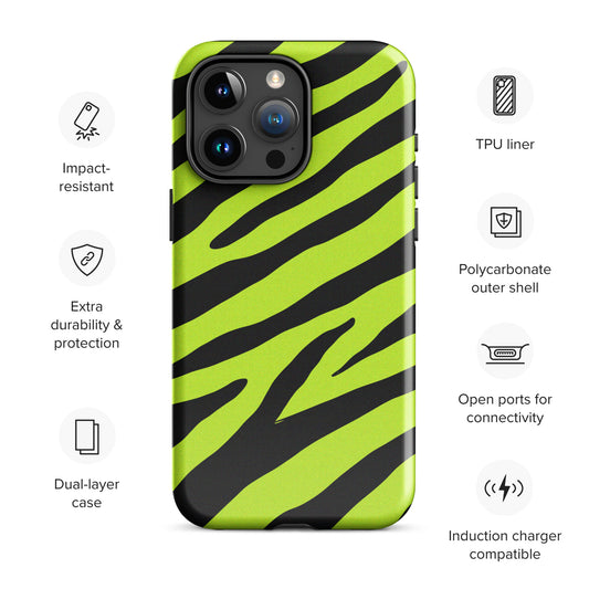 YELLOW ZEBRA TOUGH CASE FOR iPhone®