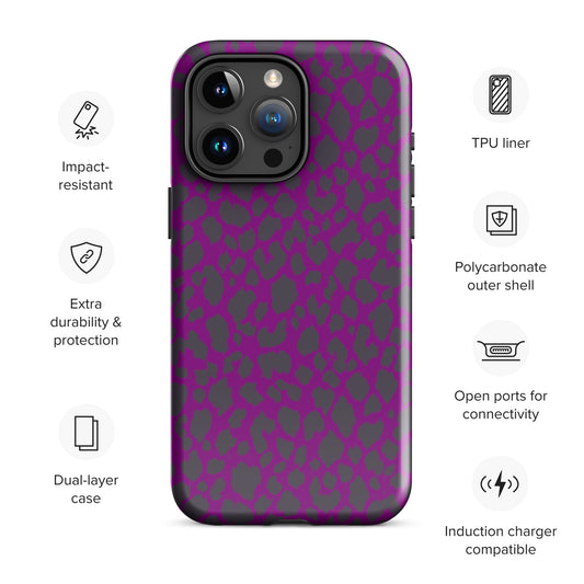 PURPLE LEOPARD TOUGH CASE FOR iPhone®