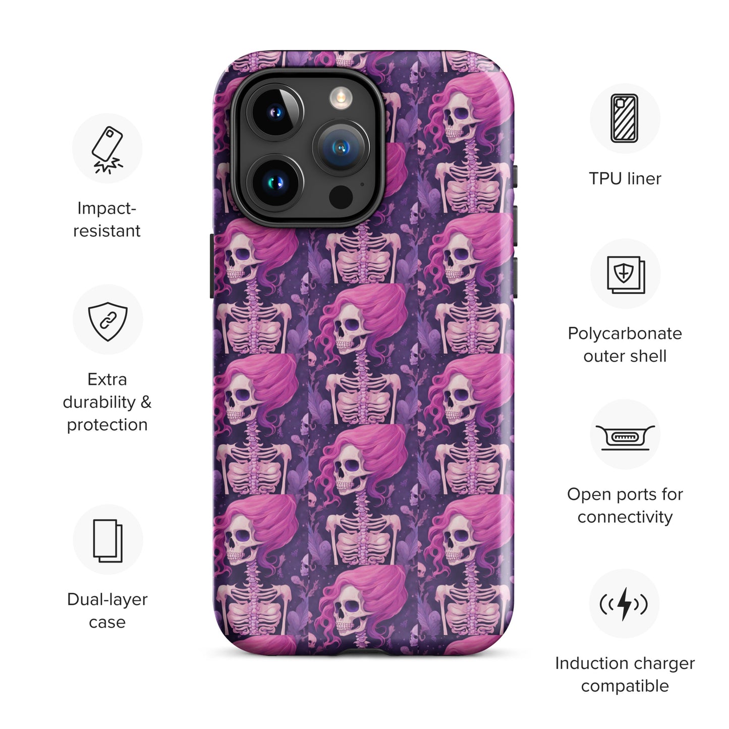 BENNET'S PINK SKELETON TOUGH CASE FOR iPhone®