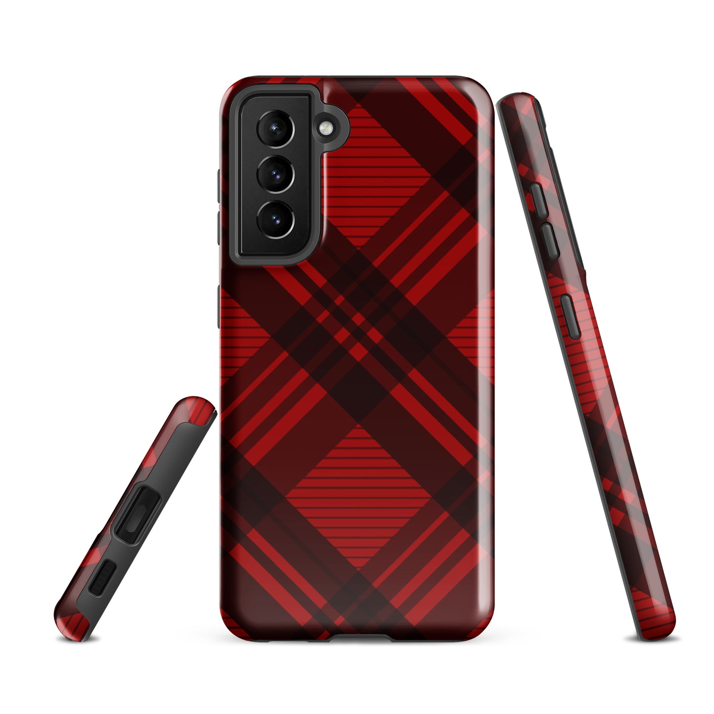 RED PLAID TOUGH CASE FOR Samsung®