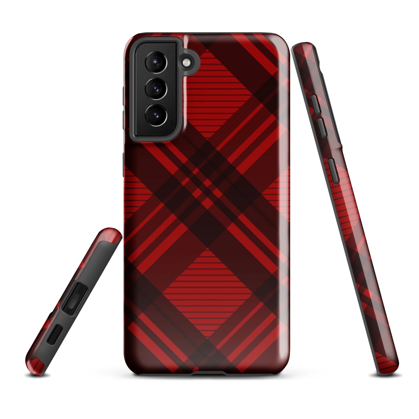 RED PLAID TOUGH CASE FOR Samsung®