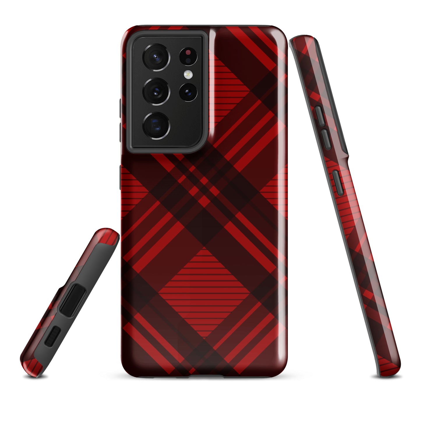 RED PLAID TOUGH CASE FOR Samsung®