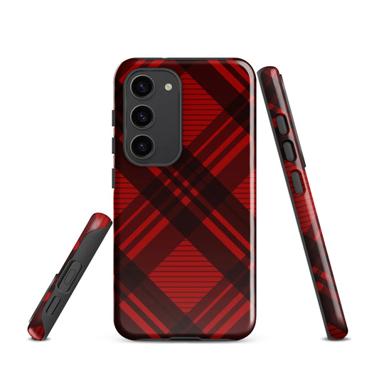 RED PLAID TOUGH CASE FOR Samsung®