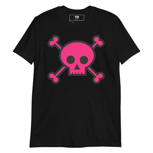 PINK SKULL & BONES SHORT SLEEVE UNISEX TEE