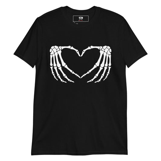 SKELETON HANDS HEART SHORT SLEEVE UNISEX TEE