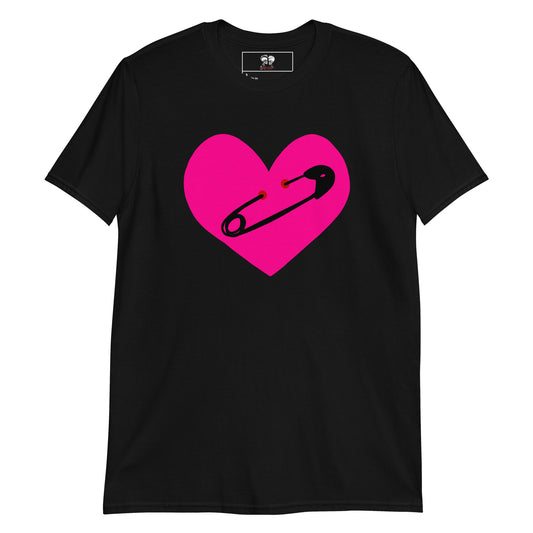 PINNED HEART SHORT SLEEVE UNISEX TEE