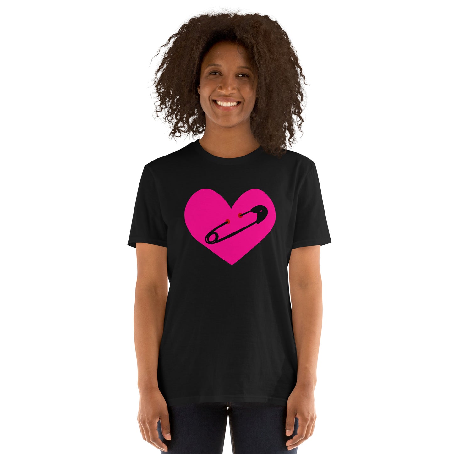 PINNED HEART SHORT SLEEVE UNISEX TEE