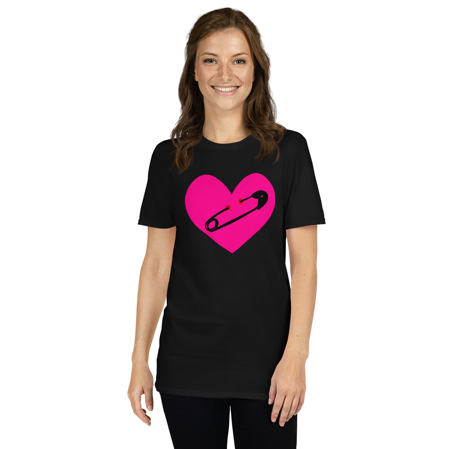 PINNED HEART SHORT SLEEVE UNISEX TEE