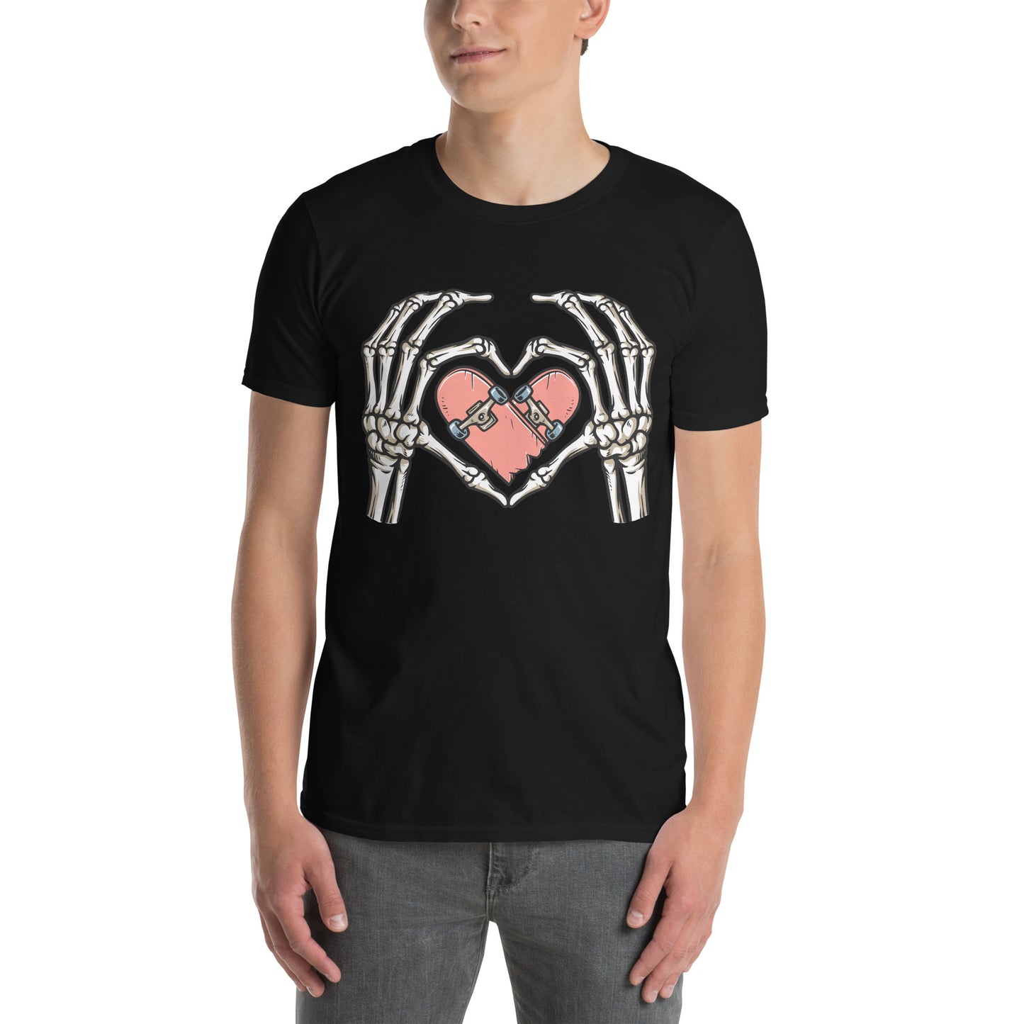 SKATEBOARD HEART SHORT SLEEVE UNISEX TEE