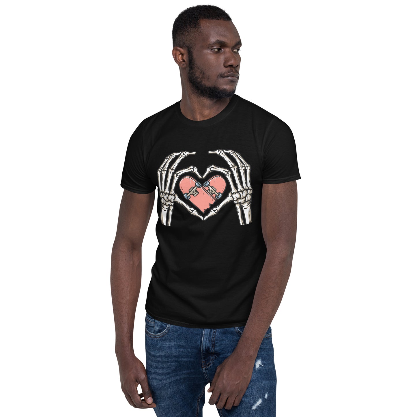 SKATEBOARD HEART SHORT SLEEVE UNISEX TEE
