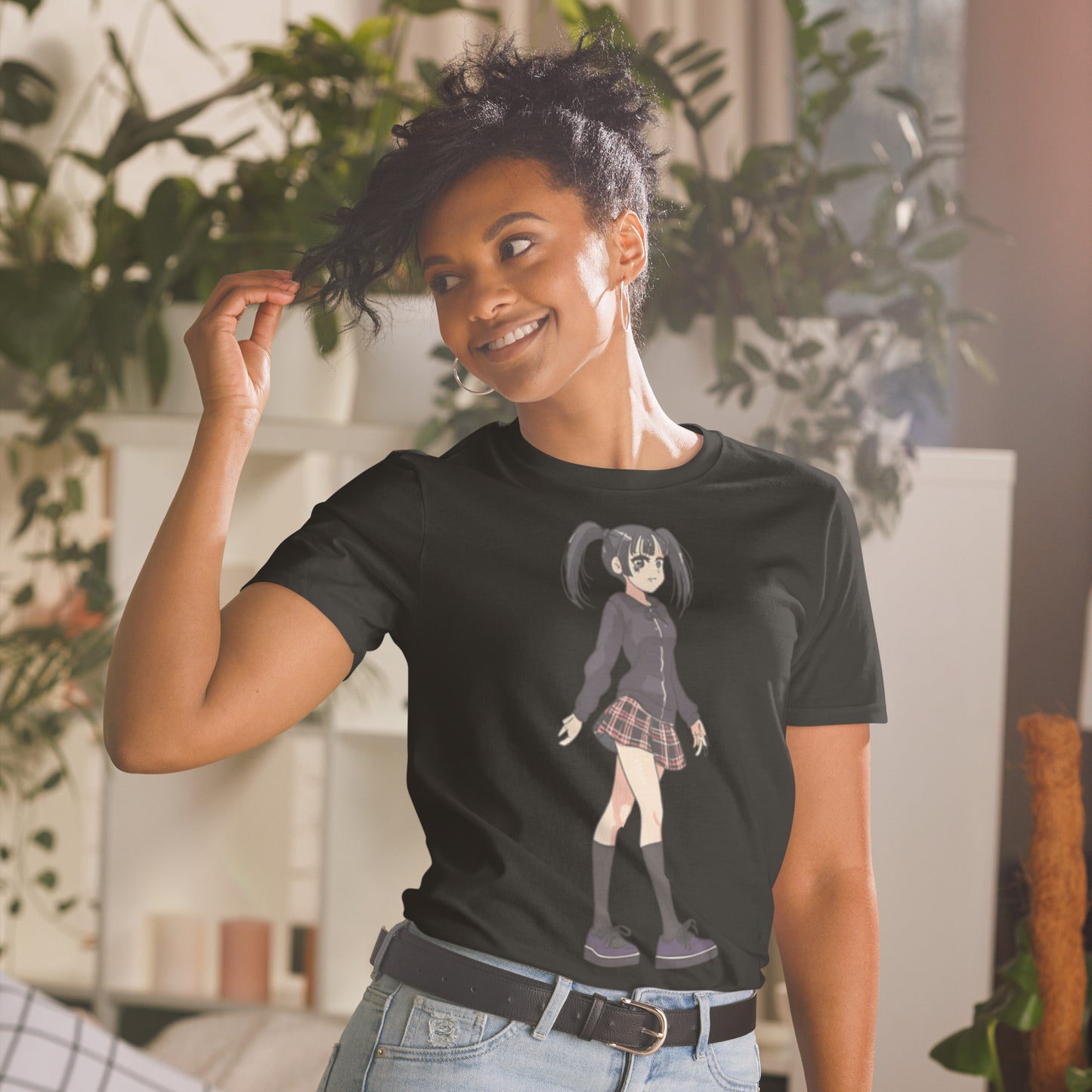 ANIME GOTH GIRL SHORT SLEEVE UNISEX TEE