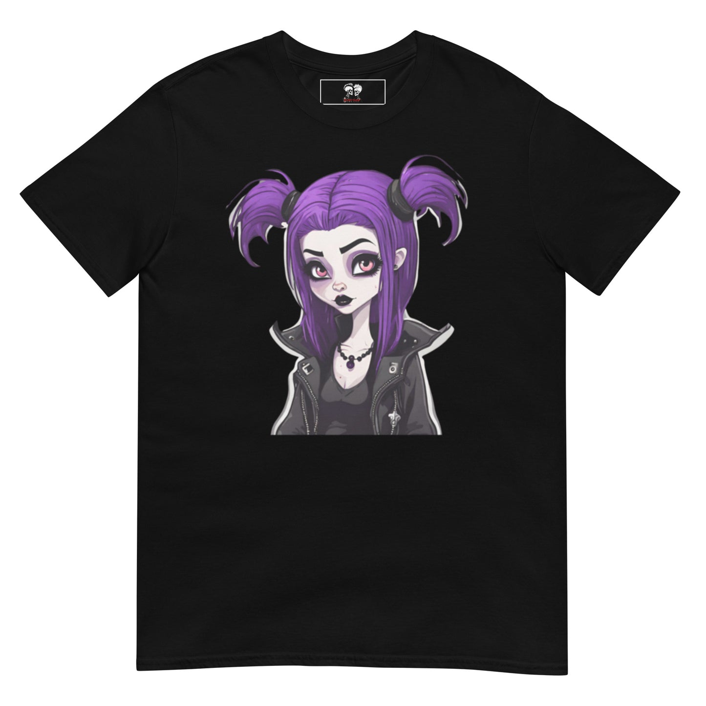 PURPLE HAIR GOTH GIRL SHORT SLEEVE TEE