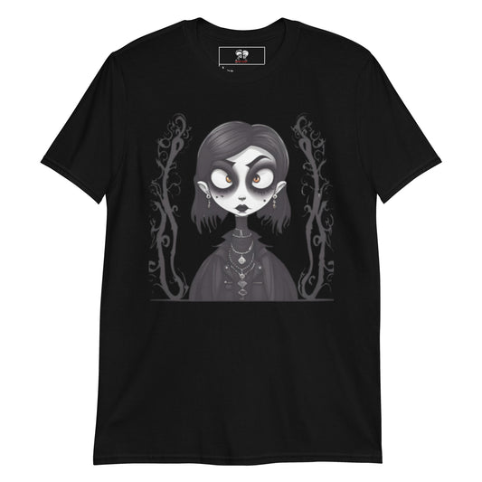 WIDE EYED GOTH GIRL SHORT SLEEVE UNISEX TEE
